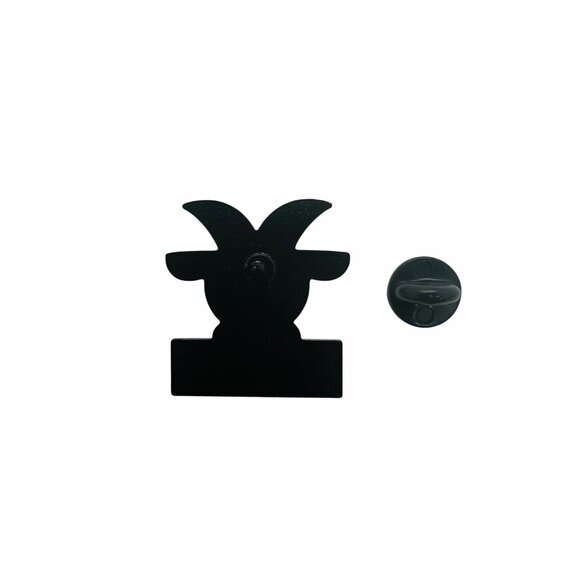 ✨Cute but Satan Goat Pentagram Gothic Dark Evil Metal Pin Badge Brooch Enamel✨ - Picture 5 of 6